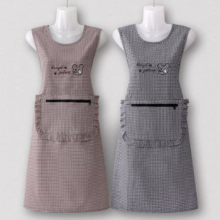 坎肩式摆摊围裙厨房家用纯棉煮饭做饭2026新款餐饮上班专用工作服