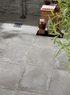 LOFT灰色水泥瓷砖 别墅庭院花园哑光防滑防冻室内外仿古墙地砖600