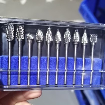 10pc硬质合金旋转锉 3*6双纹钨钢磨头 电磨用模具木工单纹打磨锉