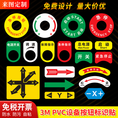 按钮标识牌旋转开关电力铭牌
