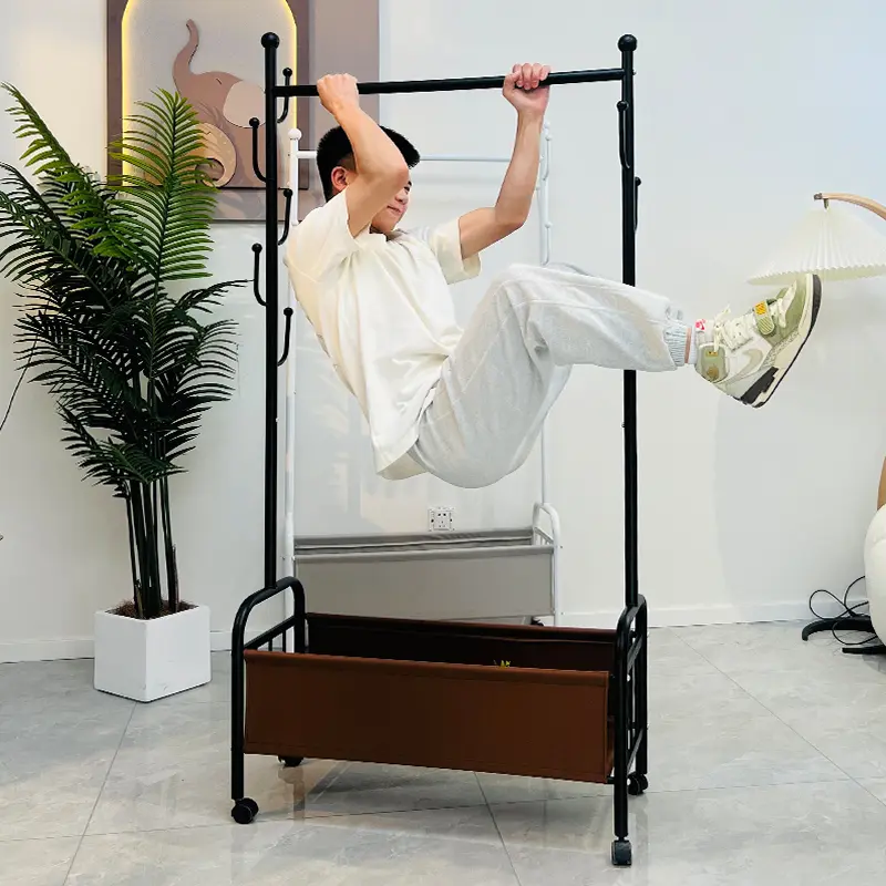 妙立落地衣架可移动挂衣架衣帽架