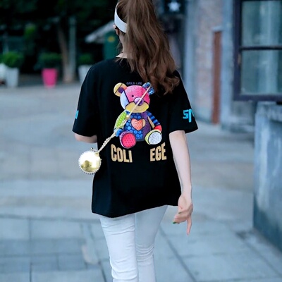 纯棉短袖恤女2025夏季新款