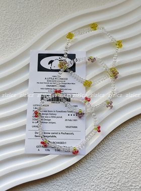 zizicz夏季彩色串珠可爱元气活力少女新款水果弹力手链女生手链