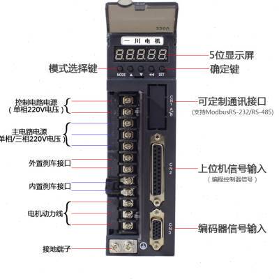 400w750W15KW23KW6080110130法兰一川交流伺服电机驱动套装