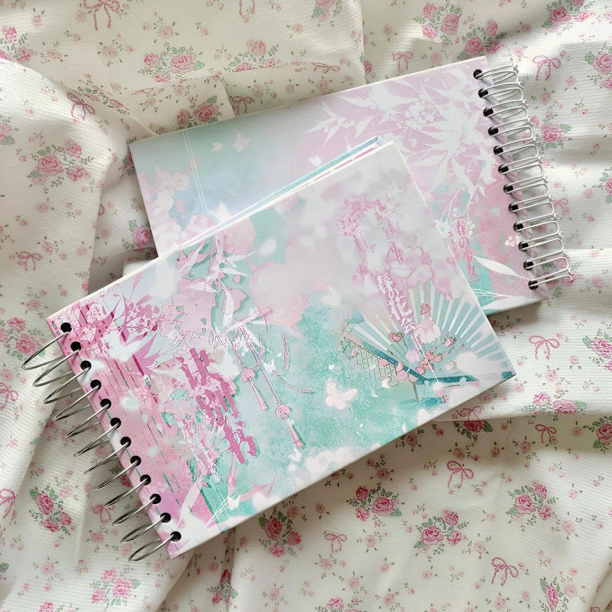 盐系淡紫花卉手帐拼贴素材本