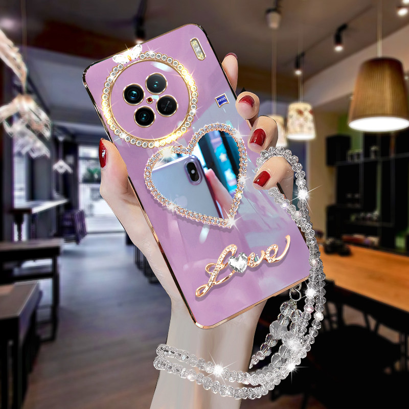 vivoX90硅胶套网红个性镜面软壳