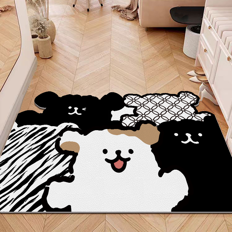 PVC皮革卡通玄关可裁剪可擦免洗