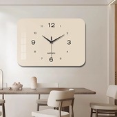 现代简约客厅餐厅静音钟表挂钟新款 极简风家用电视背景墙时钟挂墙