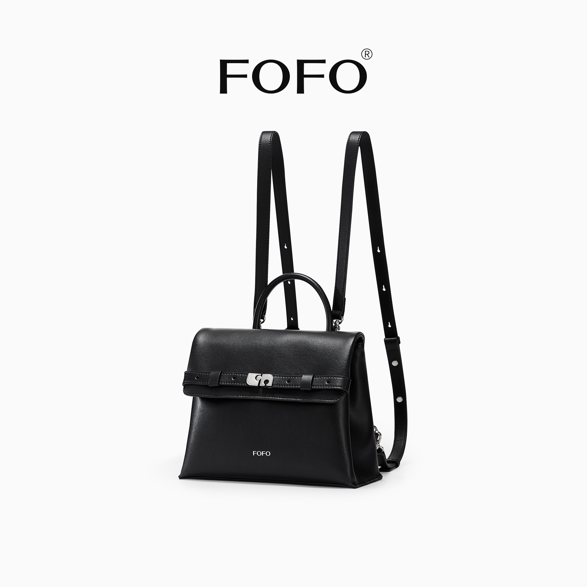【Gawon同款】FOFO小号牛皮双肩包小众通勤真皮单肩斜挎手提背包