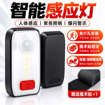 远征鸟边箱尾箱箱内感应照明灯摩托车充电款快拆警示灯楼梯室内灯