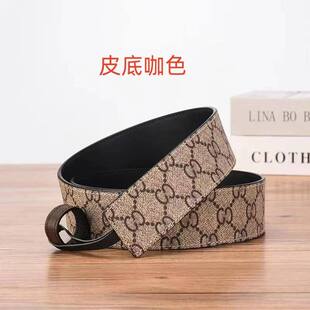 真牛皮适用于双G潮牌酷奇替换复古男真皮无扣头不带头裤腰带