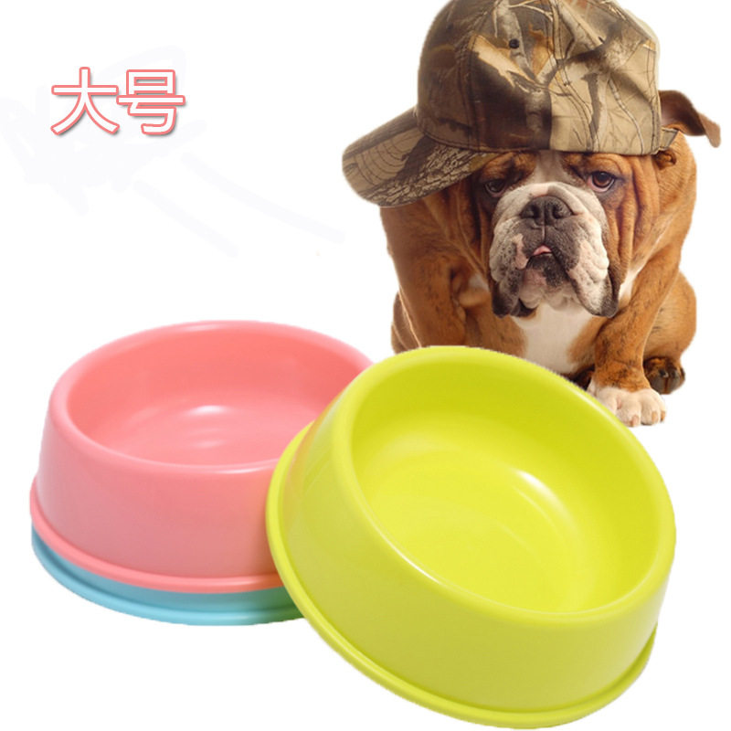 厂家直供狗狗大号食盆狗碗饭碗猫狗用品单碗糖果色金毛饮水盆