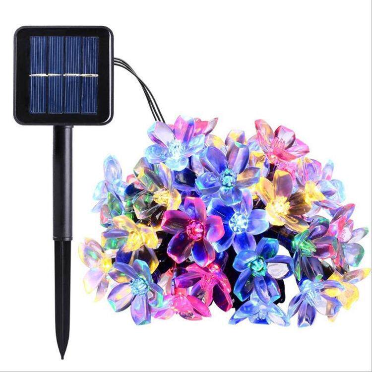 户外防水LED太阳能灯带樱花朵氛围灯