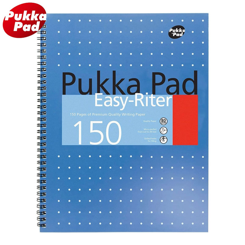 Pukka Pad笔记本子螺旋本简约风线圈本子A4学生错题本记录本精致蓝色日记考研厚
