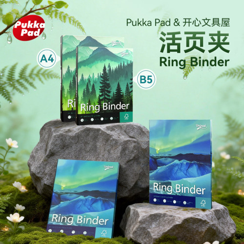PukkaPad自然高颜值4孔活页夹
