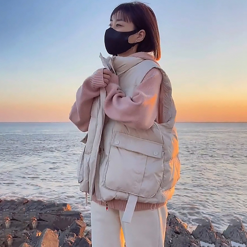 短款羽绒马甲女春秋冬季2025新款爆外穿韩版小个子羽绒服背心马夹