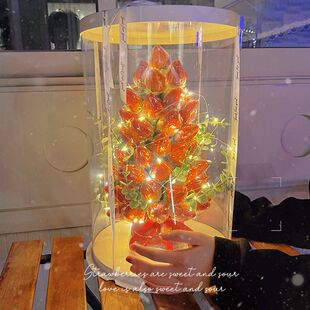 草莓花束手工diy材料包车厘子樱桃水果送女朋友闺蜜七夕生日礼物