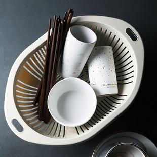 碗筷收纳盒单人一人迷你小号宿舍碗架小型厨房沥水碗盘收纳架碗柜