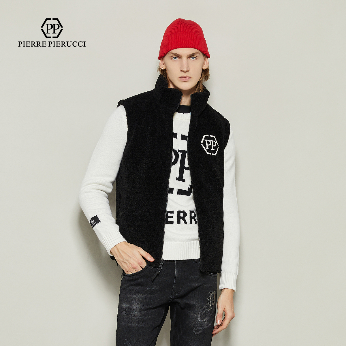 PP PIERRE PIERUCCIPP意大利轻奢男装2024冬季新款潮流羽绒马甲