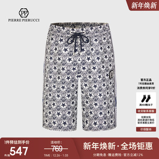 意大利轻奢2025春夏季 裤 新款 抽绳短裤 子 潮流百搭休闲五分裤 PP男装