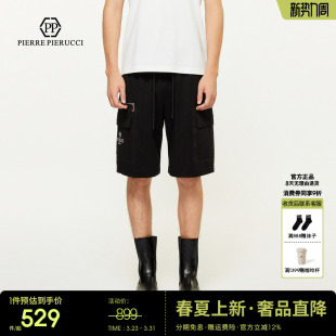 抽绳舒适五分裤 PP意大利轻奢男装 大口袋拉链休闲短裤 新款 2025夏季