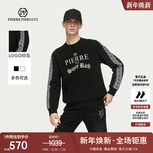 新款 2025春季 PIERUCCIPP意大利轻奢男装 圆领套头卫衣潮 PIERRE