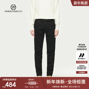 水洗牛仔裤 PP意大利轻奢品牌男装 字母钢印潮流修身 新款 2025秋冬季