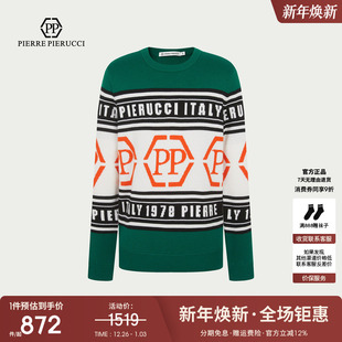 时尚 新款 百搭针织衫 字母套头长袖 PP意大利轻奢男装 羊毛衫 2024秋季