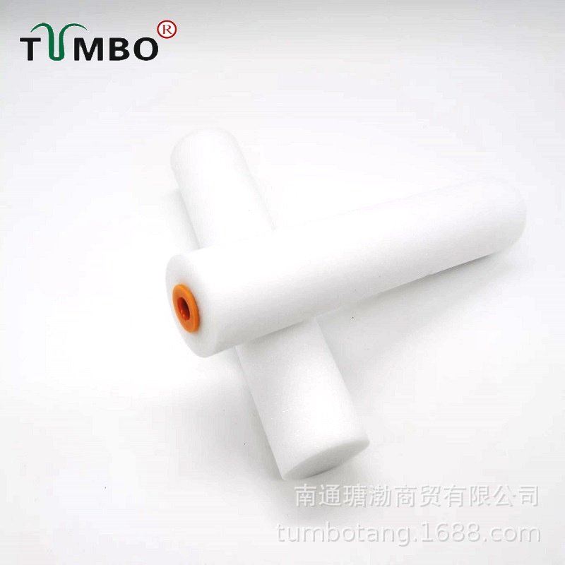 工厂直销高密度6寸平头油性海绵乳胶漆滚刷改色墙面耐溶剂无死角