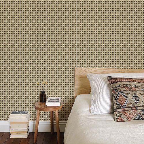 壁纸自粘卧室木纹贴纸宿舍墙纸电视背景墙 wallpaper藤编贴纸