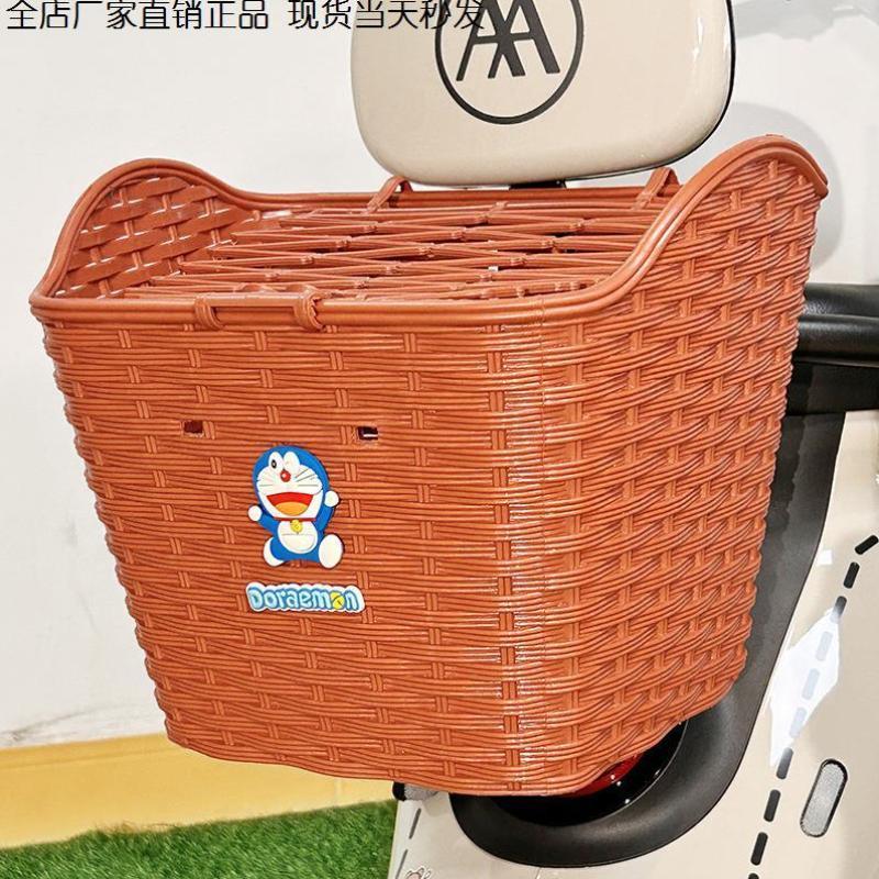 电动车后面车筐后置电动摩托车后尾挂篮加大书包篓后用靠背菜篮子