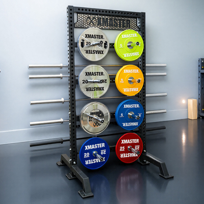 XMASTER多功能立式存片挂片架杠铃杆储存架大重量杠铃片展示架