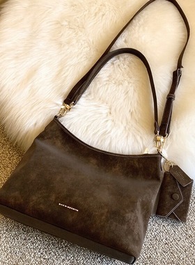 南风Chio2nd 秋语来信托特包包女士复古棕色腋下包通勤单肩斜挎包