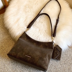 南风Chio2nd 秋语来信托特包包女士复古棕色腋下包通勤单肩斜挎包