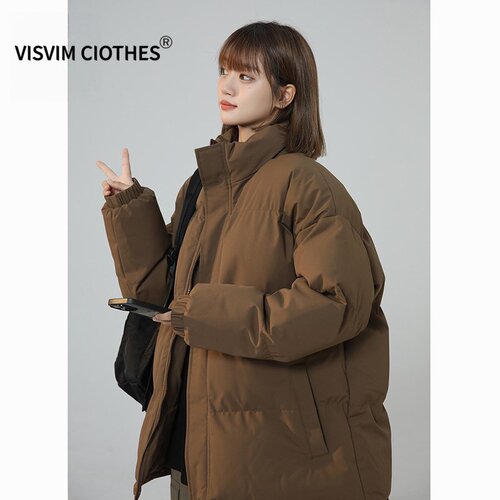 VISVIM BESSEL宽松外套棉衣女款冬季设计感小众加厚保暖立领棉服