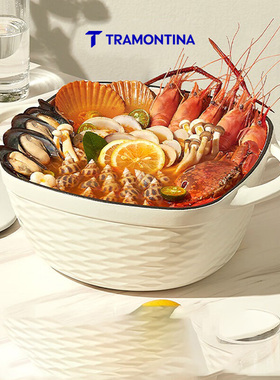 查蒙蒂纳官方旗舰店珐琅锅家用微压炖锅电磁炉煲汤锅铸铁锅海鲜锅