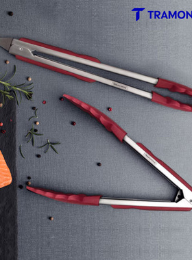 Tramontina牛排夹烧烤夹烤肉夹厨房硅胶食物夹烹饪夹子夹菜烤牛排