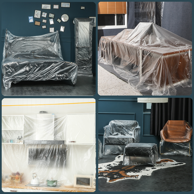 防尘布遮盖防灰尘家具保护一次性装修塑料膜家用沙发床遮灰罩盖布