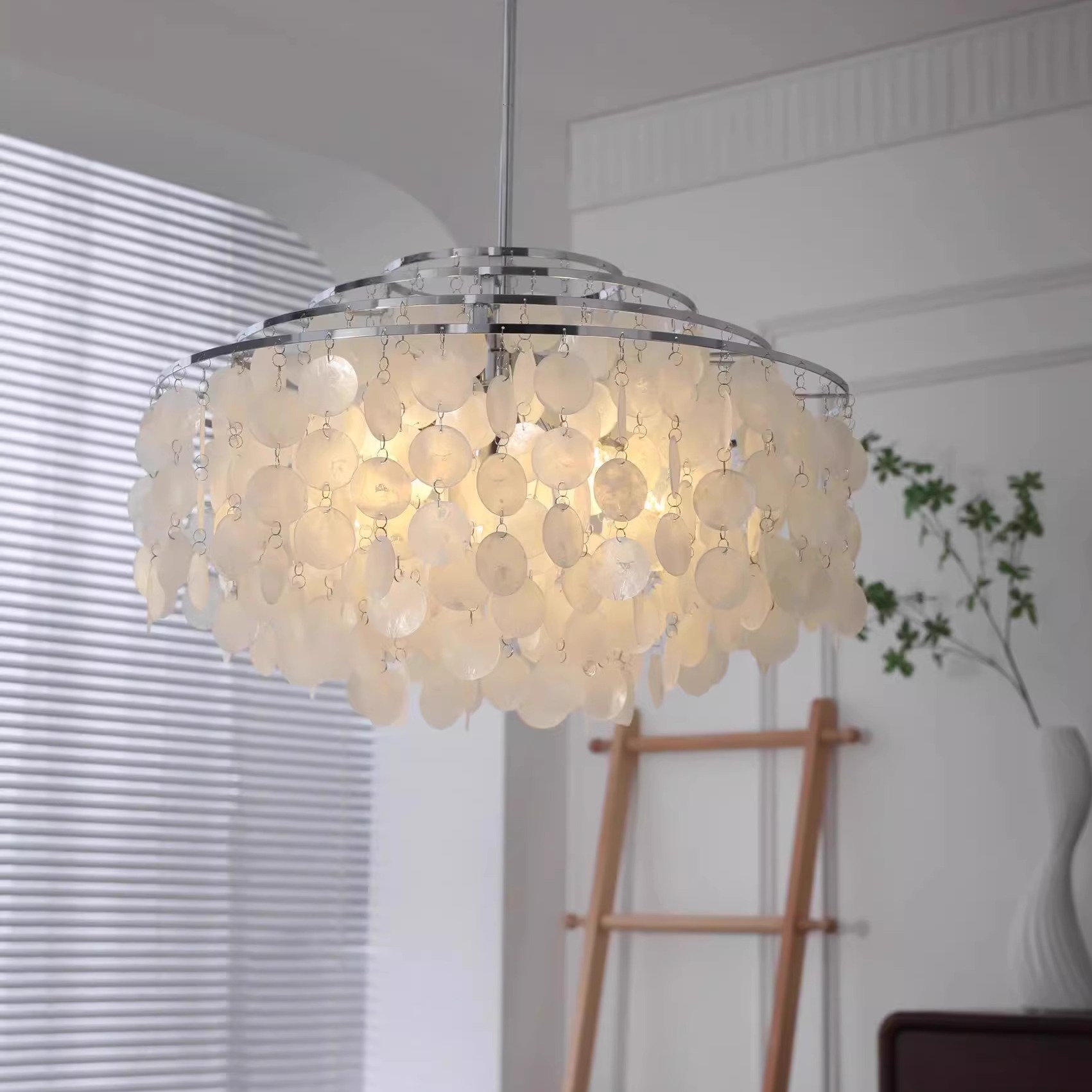 设计师法式吊灯创意风铃贝壳复古浪漫灯具高级感卧室中古风餐厅灯