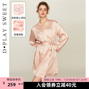 时尚 DPLAYSWEET法式 性感睡袍睡衣女性感家居服睡衣睡裙2025春