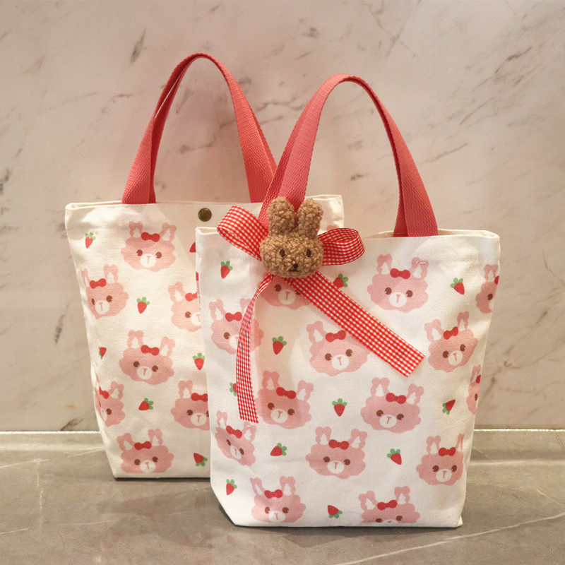 帆布袋伴手礼零食手拎包生日回礼送礼手提包装糖果袋大容量帆布包