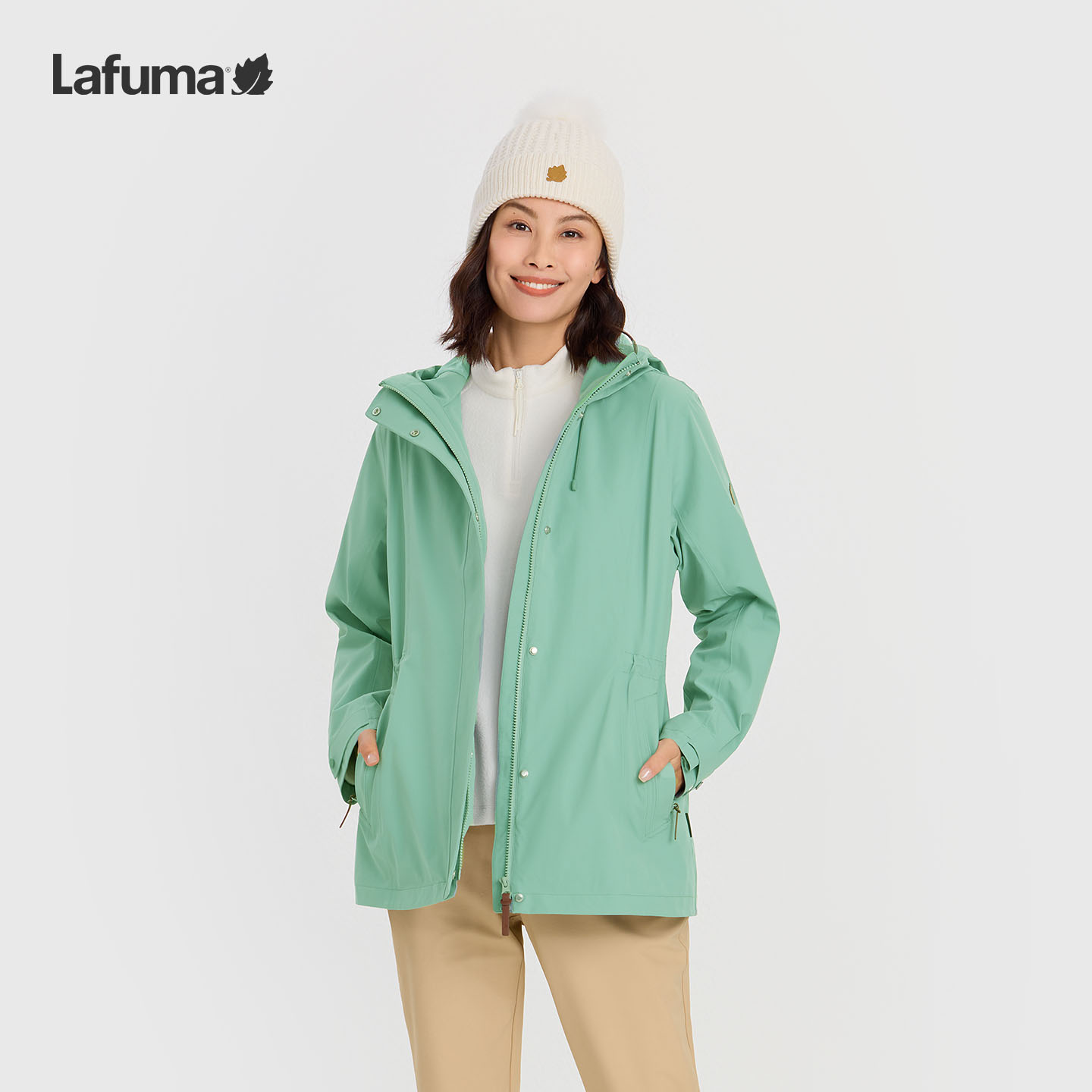 LAFUMA户外GORE-TEX戈尔防水冲锋衣三合一外套女羽绒内胆