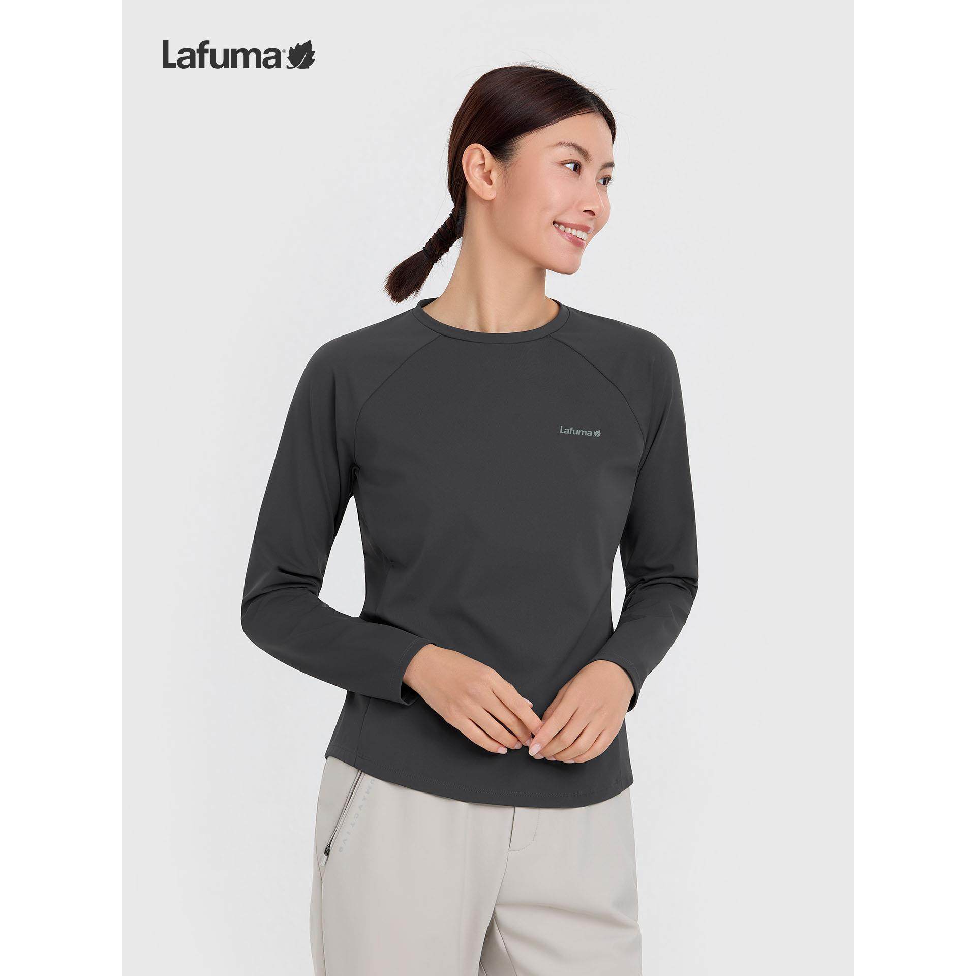 LAFUMA户外秋冬防晒UPF40+长袖T恤女士休闲运动圆领打底LFTS5CL80