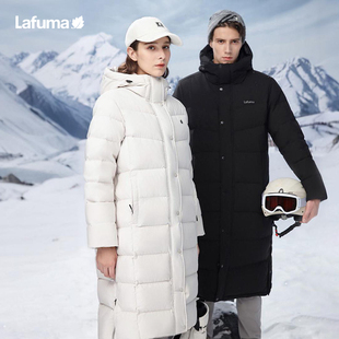 LAFUMA乐飞叶户外中长款 防水鹅绒羽绒服男女保暖羽外套LFJU3DH61