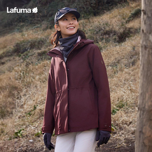 LAFUMA乐飞叶户外秋冬防风防水三合一冲锋衣女士抓绒内胆保暖外套