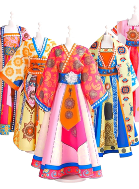 儿童服装设计diy汉服手工玩具7换装娃娃8六岁10国风9女孩生日礼物