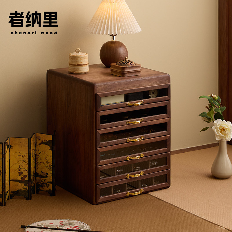 者纳里木质茶具收纳柜