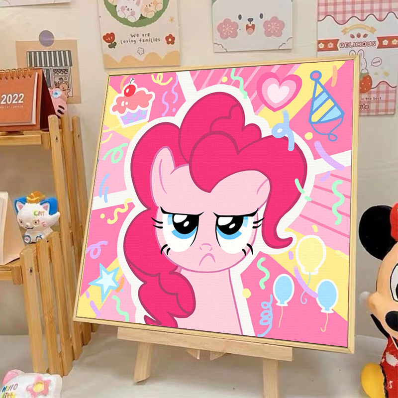 小马宝莉碧琪卡通可爱手工填充涂色DIY丙烯油彩儿童治愈数字油画,家居饰品,DIY/数字油画,淘宝优惠券,粉丝福利购,淘宝优惠卷