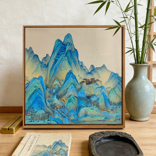 中国风千里江山图肌理画DIY