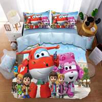 Super Wings Single Quilt Cover 150x200cm Children's cartoon cute student dormitory boy single Quilt cover 1.5 thumbnail 5